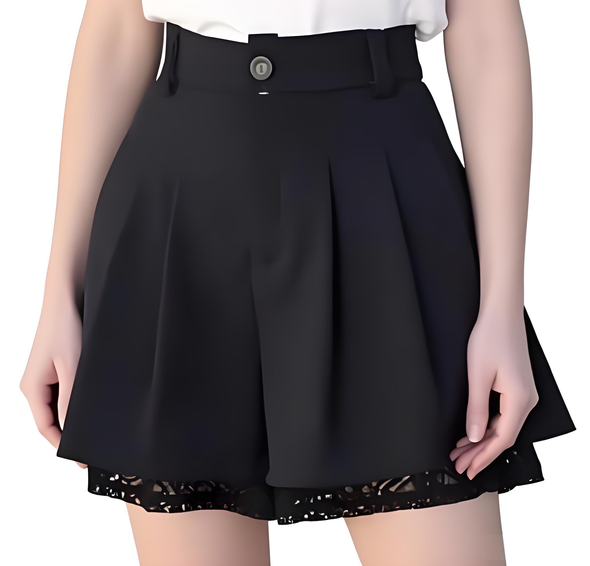 Woman Formal Wear - 여성 캐주얼 하이웨이스트 테일러드 트라우저 퀼로트