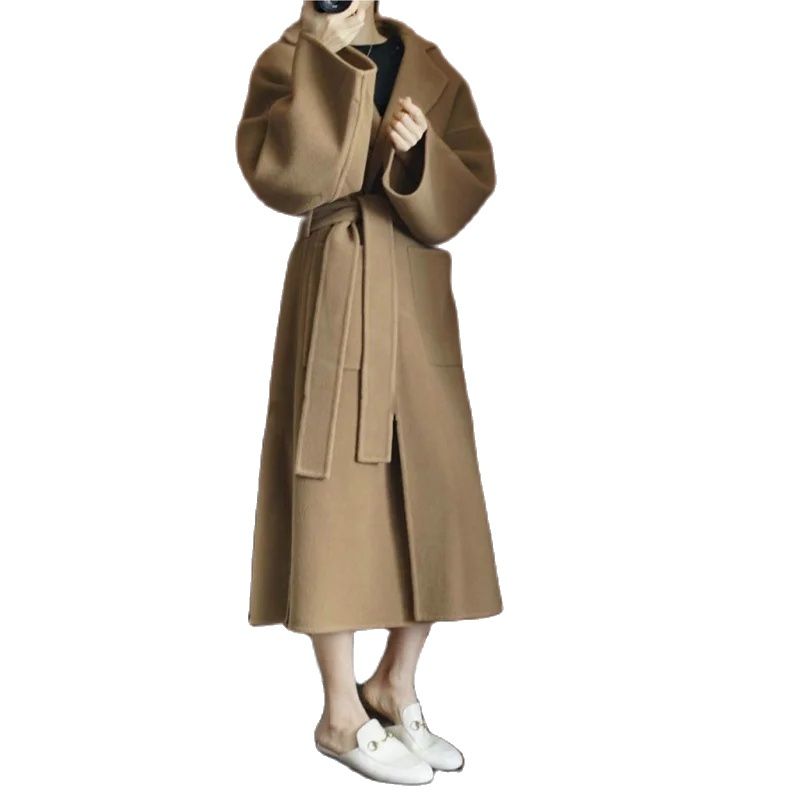 Women Formal Wear Coat - 우아한 여성용 롱 코트 100% 순모