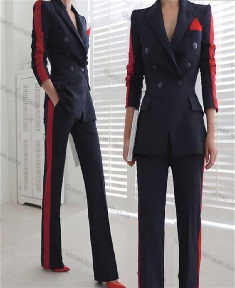 Women'S Red Formal Wear - 레드 블랙 가을 여성용 세트 세트,