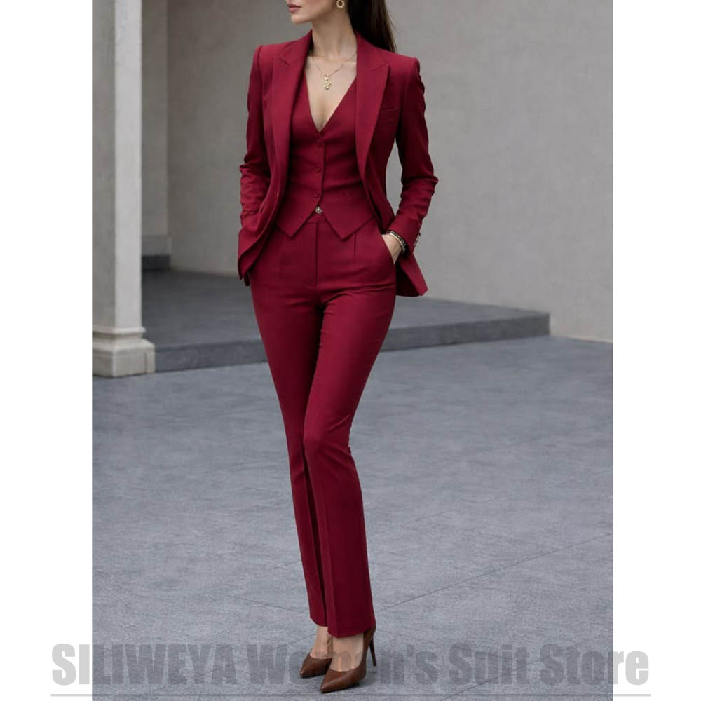 Women'S Formal Wear Wedding - 여성 3 피스 정장 세트 블레이저