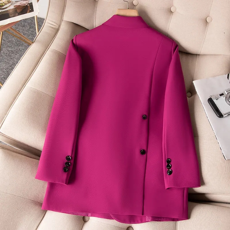 Women Formal Wear Coat - 여성용 정장 블레이저 2023, 로즈 블랙,