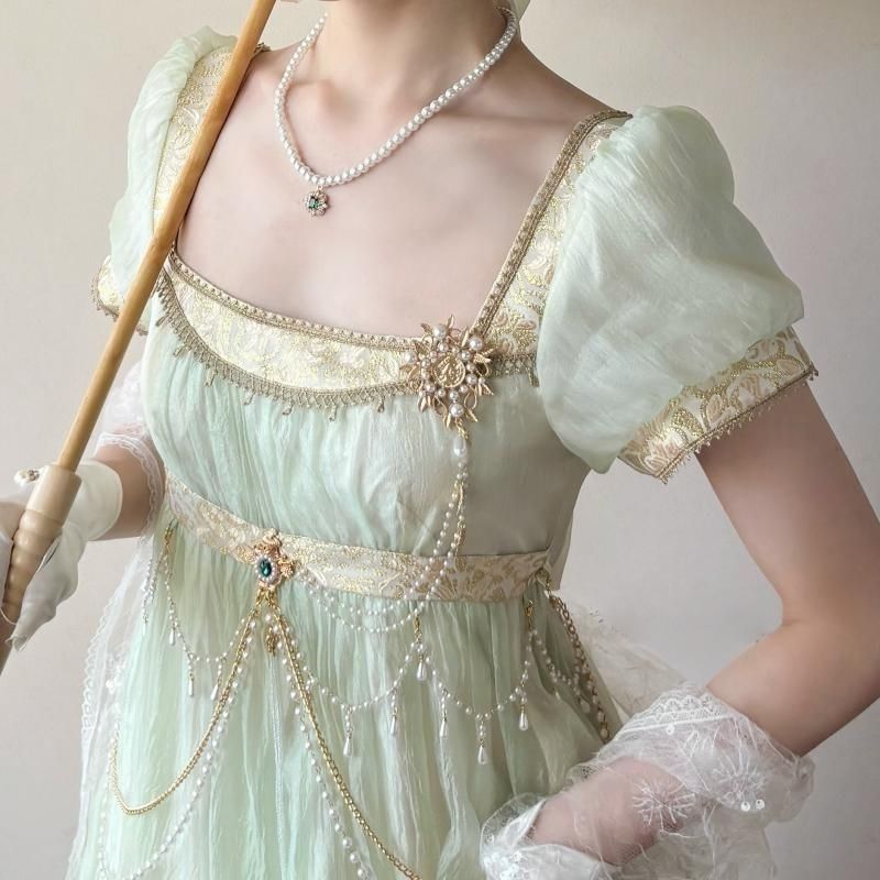 수제 리젠시 엠파이어 웨이스트 로리타 가운 여성 빈티지 - Women'S Green Formal Wear 리뷰 및 가격