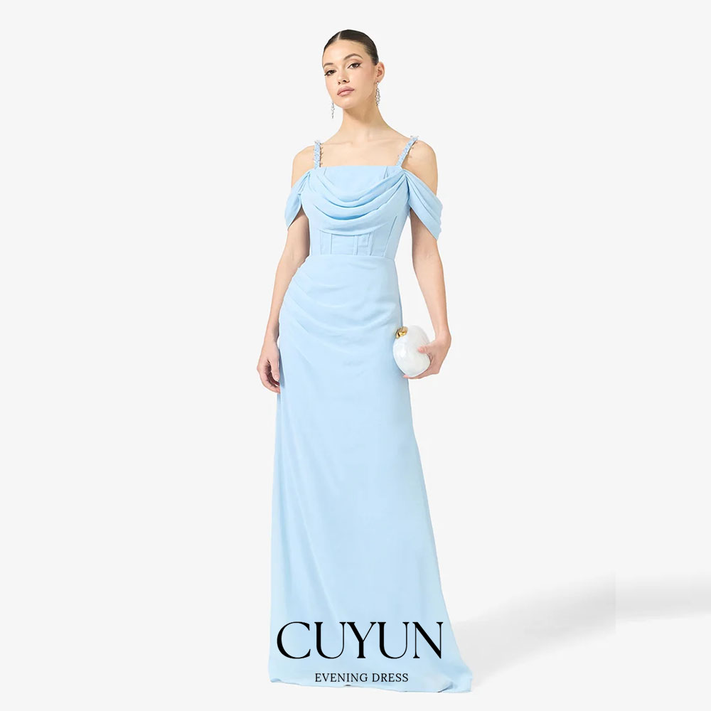 CUYUN 맞춤형 하늘색 정장 이브닝 드레스 디너 연회 - Women'S Formal Dinner Wear 리뷰 및 가격