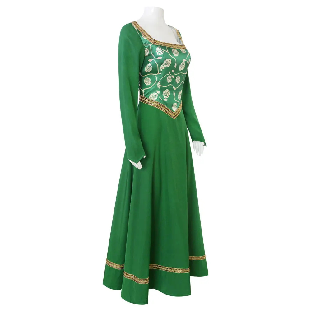 영화 괴물 공주 피오나 코스프레 여성 의상 레트로 그린 - Women'S Green Formal Wear 리뷰 및 가격