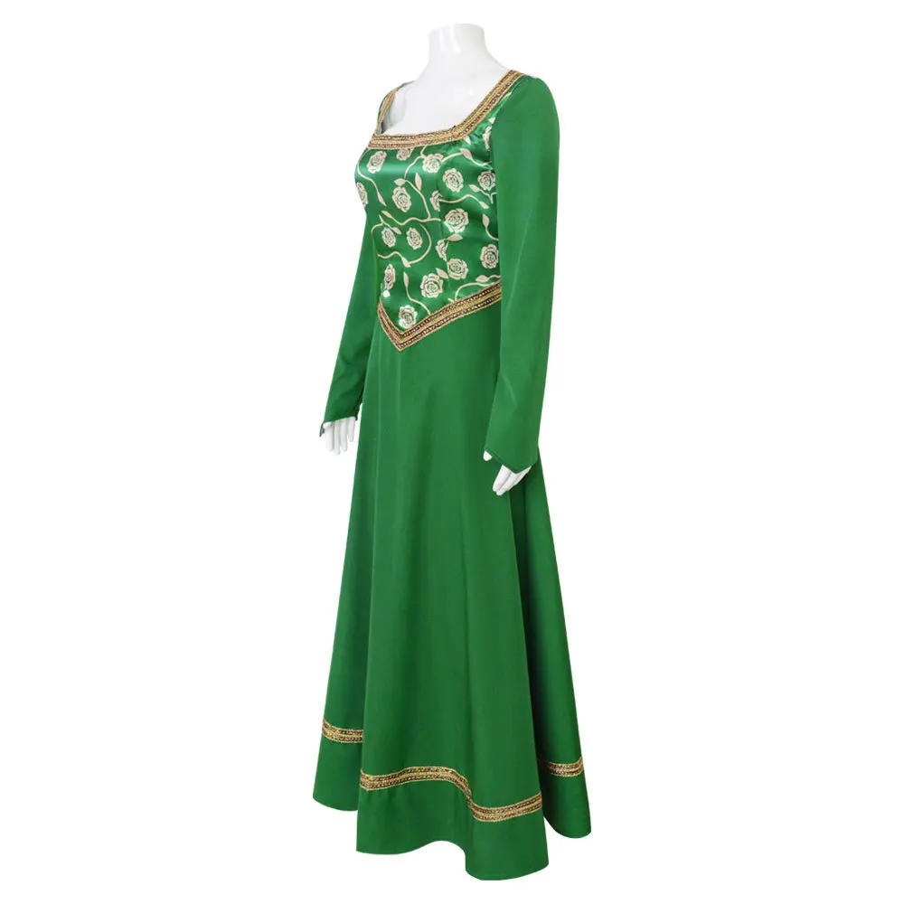 영화 괴물 공주 피오나 코스프레 여성 의상 레트로 그린 - Women'S Green Formal Wear 리뷰 및 가격