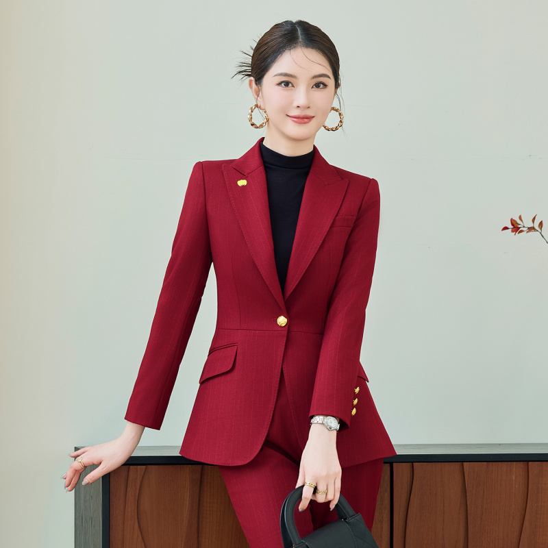 여성용 레드 수트 세트, 가을 및 겨울용 고급 의상,  - Women'S Red Formal Wear 리뷰 및 가격