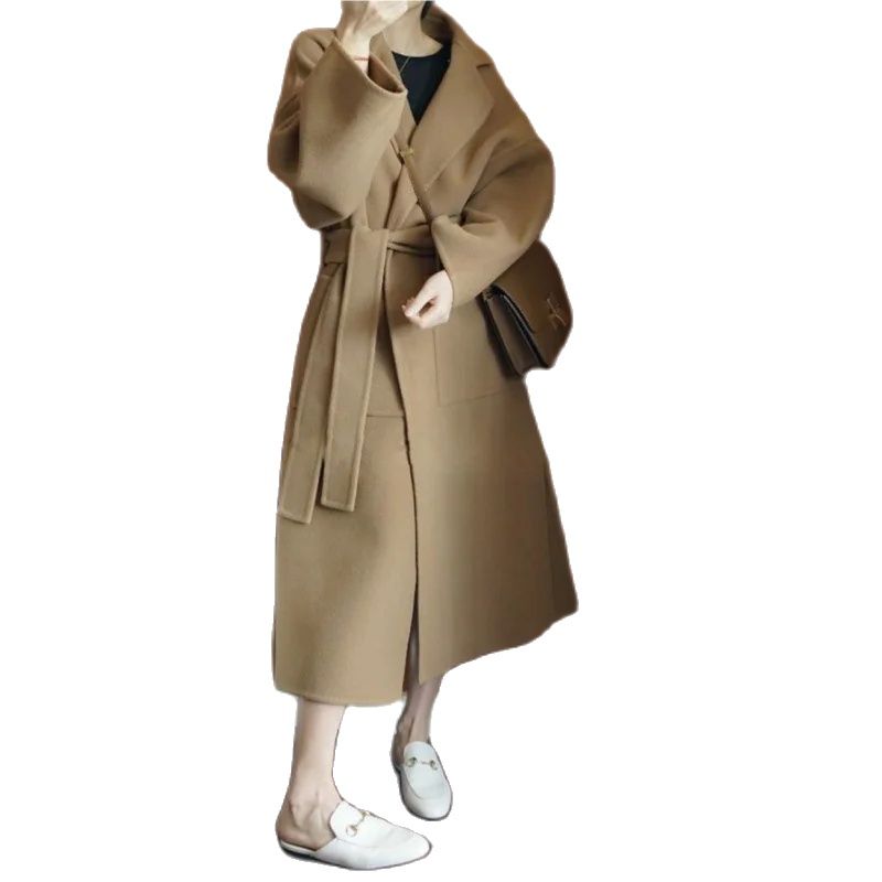 우아한 여성용 롱 코트 100% 순모 양면 소재 편안한 - Women Formal Wear Coat 리뷰 및 가격