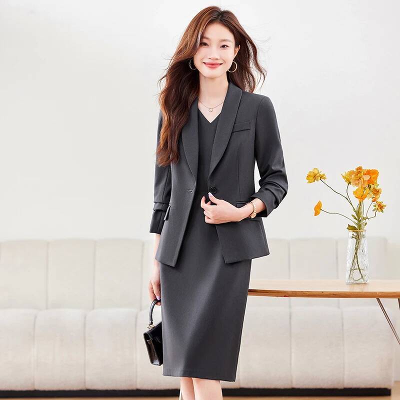 고품질 원단 여성 비즈니스 정장 드레스와 재킷 코트 가 - Women Formal Wear Coat 리뷰 및 가격