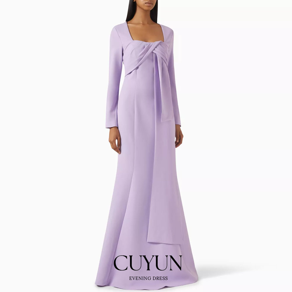 CUYUN 맞춤형 라벤더 여성 이브닝 드레스 스퀘어 칼 - Women'S Formal Dinner Wear 리뷰 및 가격