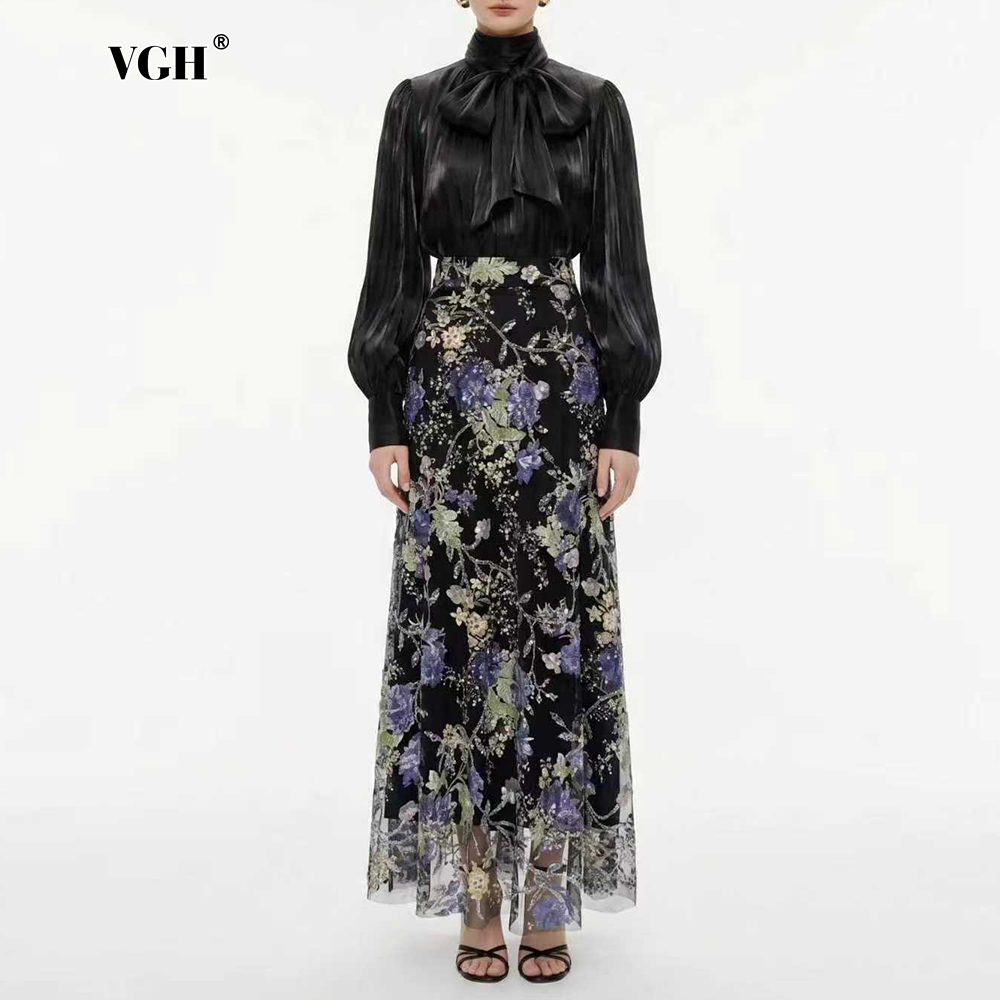 VGH 여성용 우아하고 세련된 블랙 플로럴 투피스 세트 - Woman Formal Wear 리뷰 및 가격