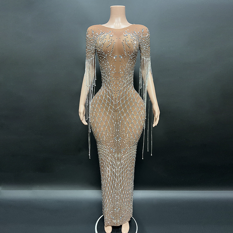 여성을위한 럭셔리 크리스탈 인어 이브닝 가운 섹시한 긴 - Women'S Formal Wear Wedding 리뷰 및 가격
