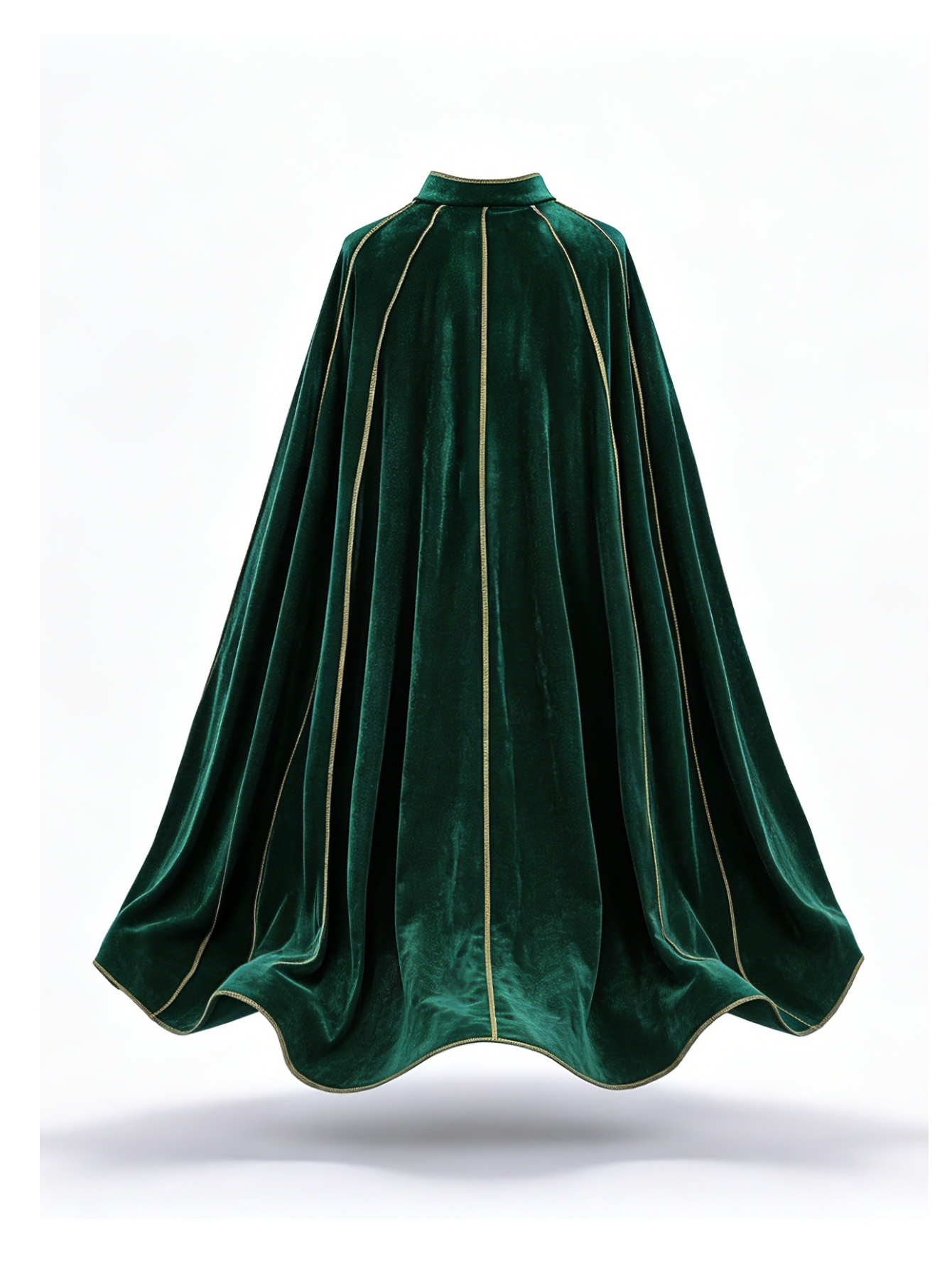 여성용 빈티지 그린 벨벳 케이프 망토 골드 트림 스탠드 - Women'S Green Formal Wear 리뷰 및 가격
