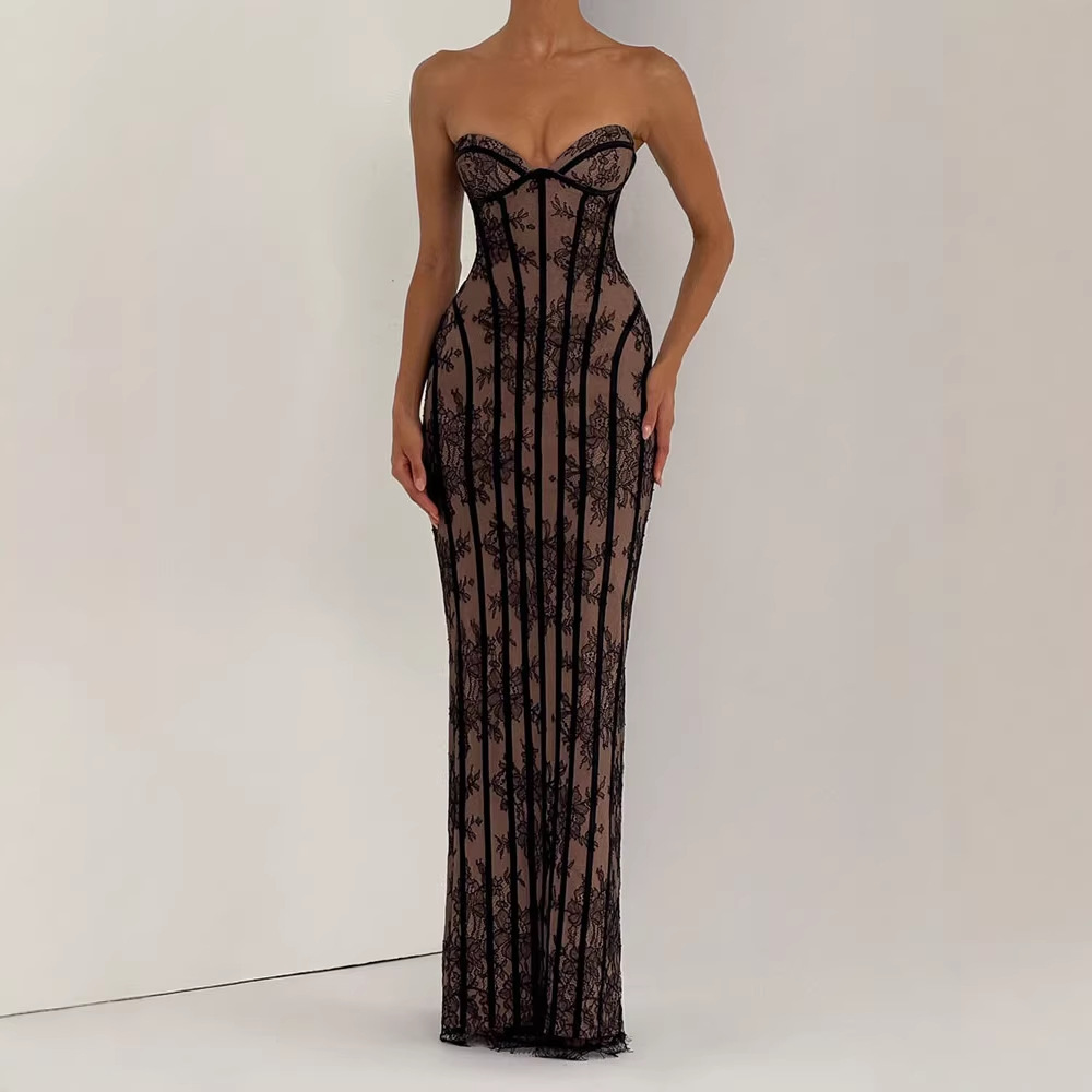 여성용 스트랩리스 바디콘 맥시 드레스 2026 스트라이 - Woman Formal Wear 리뷰 및 가격