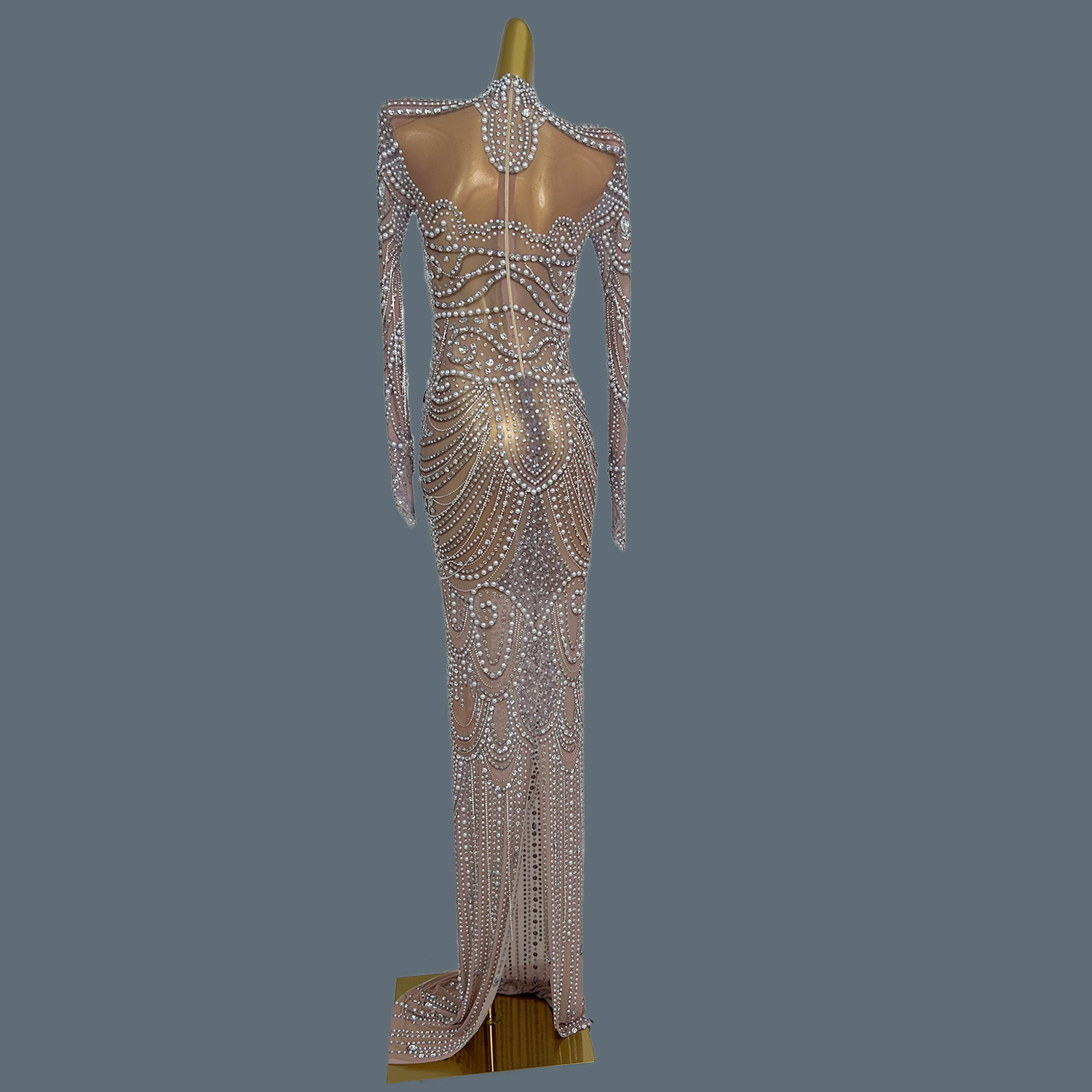 럭셔리 웨딩 드레스 반짝이는 크리스탈 고급 긴 소매 이 - Women'S Red Formal Wear 리뷰 및 가격