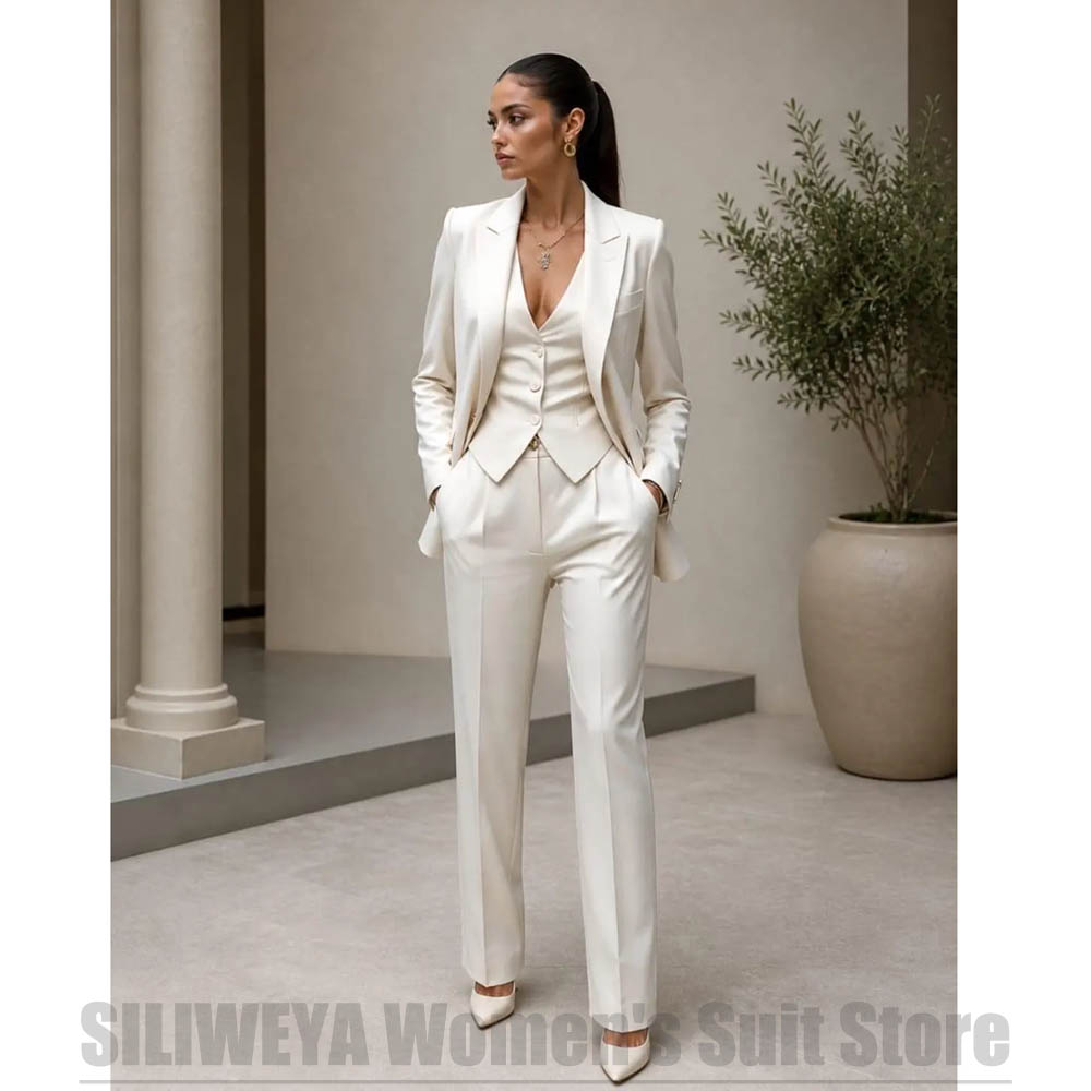여성 3 피스 정장 세트 블레이저 조끼 바지 우아한 공 - Women'S Formal Wear Wedding 리뷰 및 가격