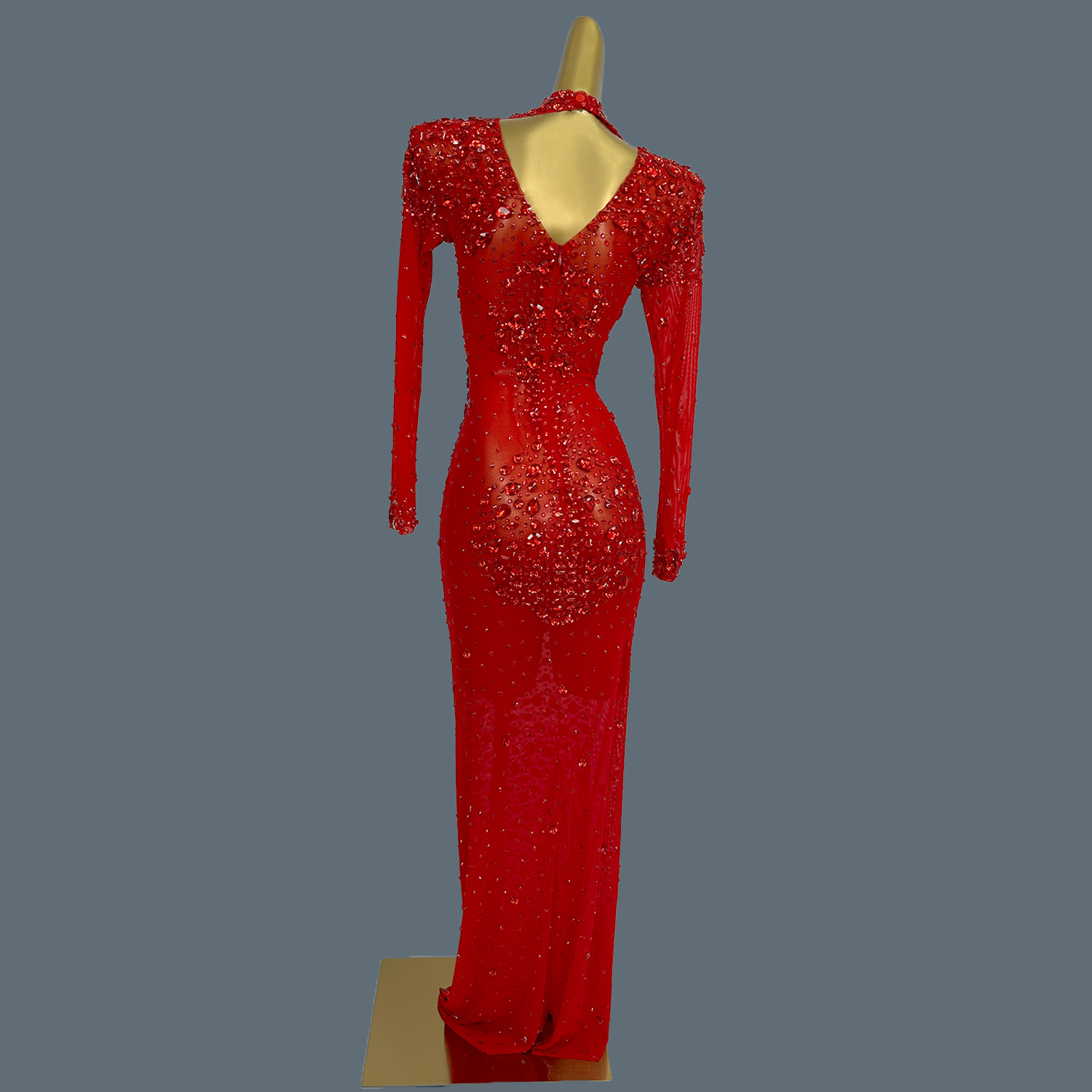 섹시한 쉬어 메쉬 공식 댄스 파티 긴 드레스 여성 전체 - Women'S Formal Dinner Wear 리뷰 및 가격